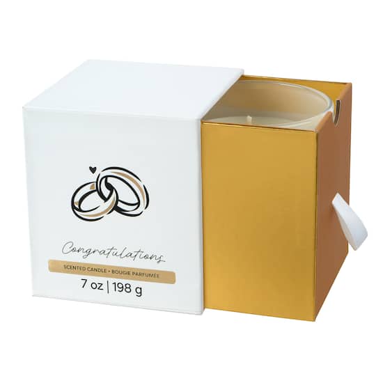 Scented Candle in Engagement Congrats Gift Box by Ashland® in Gold | 7 oz | Michaels® Scented Candle in Engagement Congrats Gift Box by Ashland® in Gold | 7 oz | Michaels®